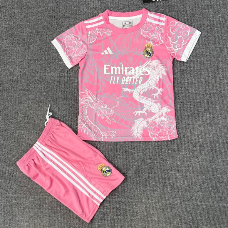 25/26 Ensemble Enfant Real  Madrid dragon Rose