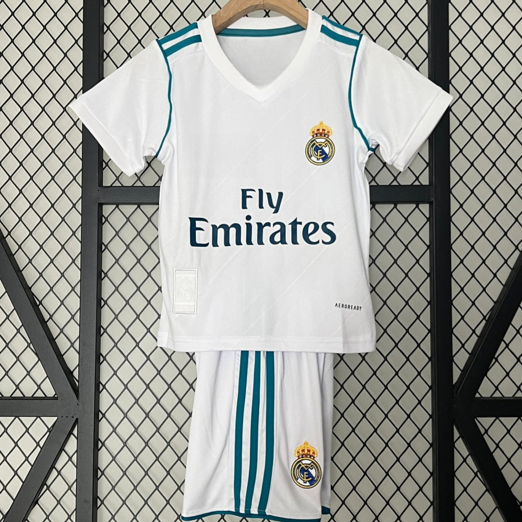 2017-2018 Ensemble Enfant Real Madrid Domicile Rétro