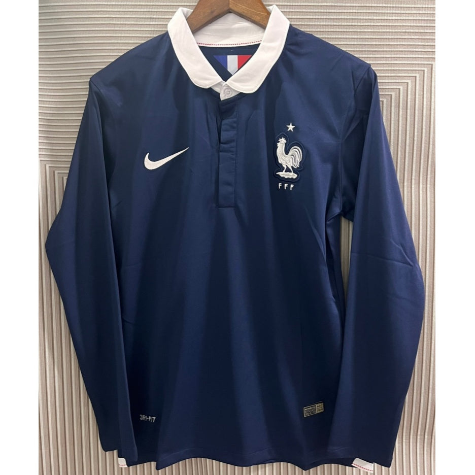 2014 Maillot  france  Retro Manches Longues