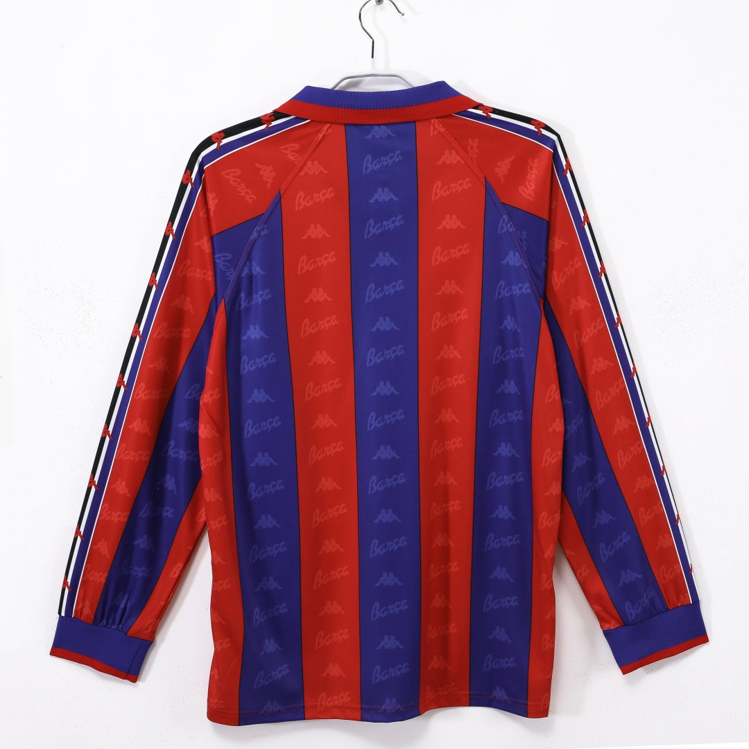 1995-1997 Maillot Barcelone Domicile Rétro  Manches Longues